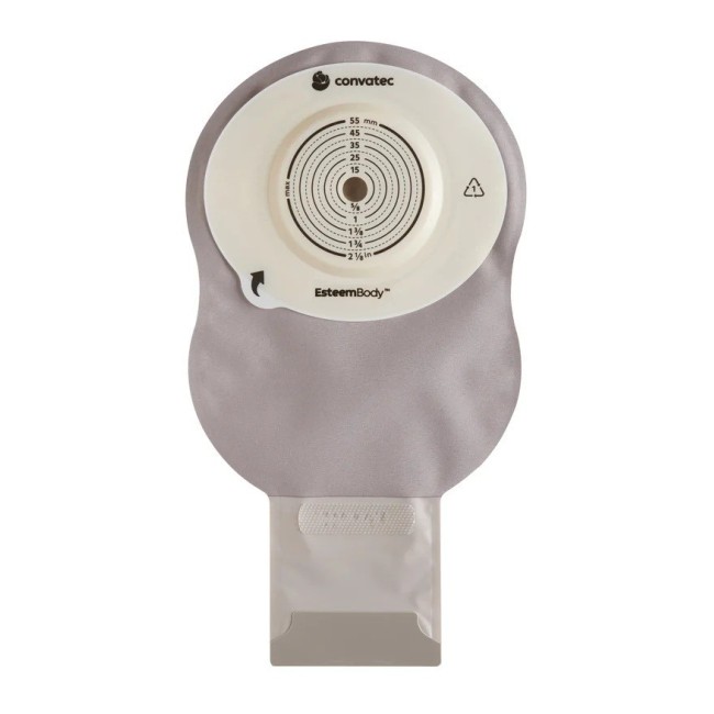 Convatec Sacca Ileostomia Esteem Body Fondo Aperto 4 Mm Opaco Ritagliabile 10-55 Mm 10 Pezzi