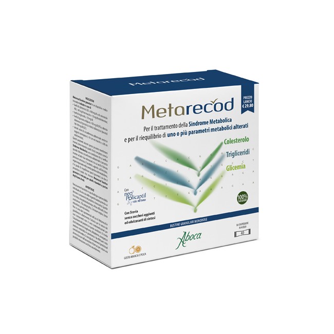 Metarecod 40 Bustine Granulari X 2,5g Gusto Arancia E Pesca