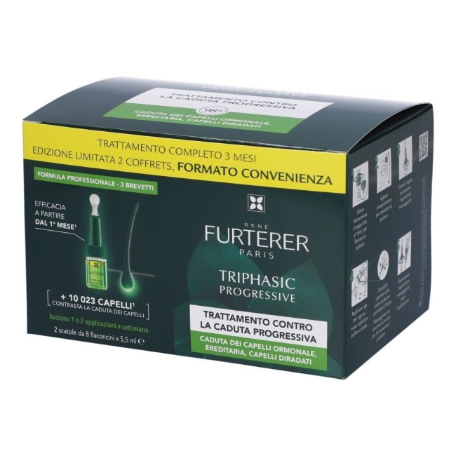 Rene Furterer Triphasic Progressive Trattamento Contro La Caduta Coffret Duo 2 Confezioni 8 Flaconcini Rene Furterer Triphasic Progressive Trattamento Contro La Caduta Coffret Duo 2 Confezioni 8 Flaconcini
