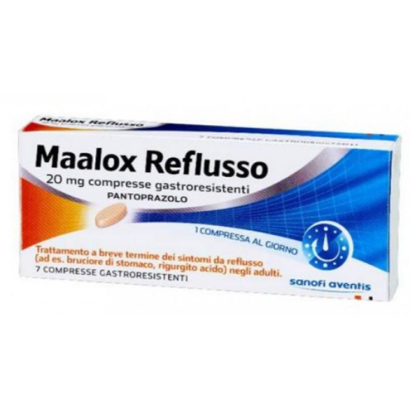 Maalox reflusso 20 mg compresse gastroresistenti Maalox reflusso 20 mg compresse gastroresistenti