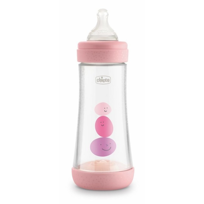 Chicco biberon perfect 5 girl 300 ml in silicone 3 fori