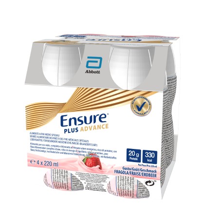 Ensure Plus Advance Fragola 4 Bottiglie da 220ml