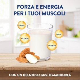 Barattolo Ensure Advance Vegetale 850 g gusto mandorla, integratore nutrizionale con proteine vegetali.