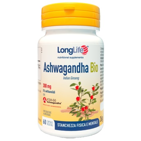 Longlife Ashwagandha Bio 5% 300 Mg 60 Capsule Vegetali