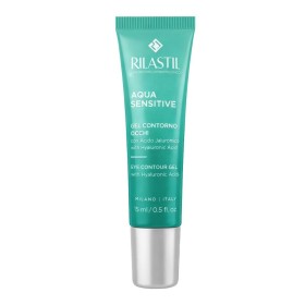 Rilastil Aqua Sensitive Gel Contorno Occhi tubetto da 15 ml, trattamento idratante, antiborse e antiocchiaie.