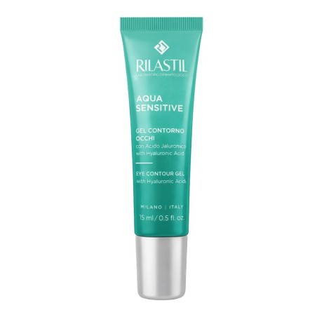 Rilastil Aqua Sensitive Gel Contorno Occhi tubetto da 15 ml, trattamento idratante, antiborse e antiocchiaie. Rilastil Aqua Sensitive Gel Contorno Occhi tubetto da 15 ml, trattamento idratante, antiborse e antiocchiaie.