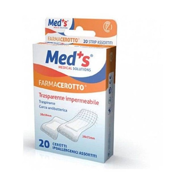Farmac-zabban Cerotto Meds Strip Polietilene Ipoallergenico Assortiti 20 Pezzi