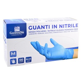 Gammadis Farmaceutici Guanti Nitrile Senza Polvere Medium 100 Pezzi Gammadis