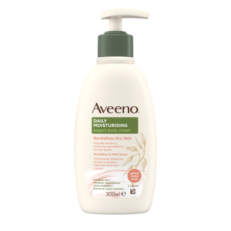 Aveeno crema corpo yogurt albicocca&miele 300 ml Aveeno crema corpo yogurt albicocca&miele 300 ml