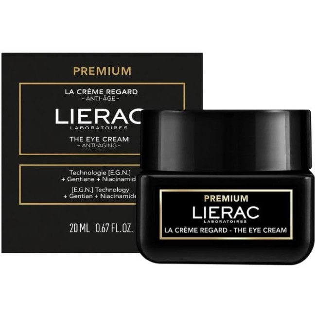 Vasetto Lierac Premium Contorno Occhi 20 ml, trattamento anti-età per la zona perioculare.