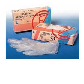 Farmac-zabban Guanto In Vinile Confort Misura Media Antiaderente Biocompatibile Utilizzabile Anche A Contatto Con Sostanze Alime
