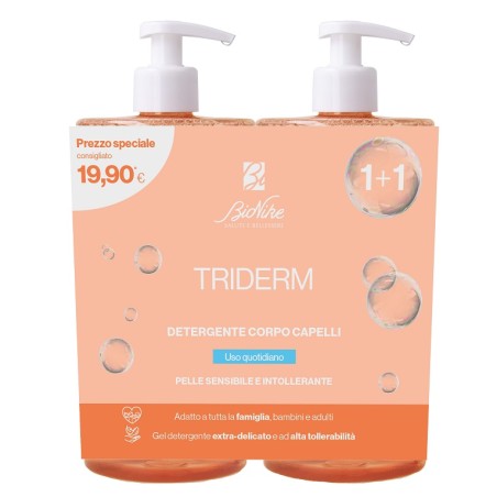 Bionike Triderm Bipack Detergente Corpo Capelli 750 Ml