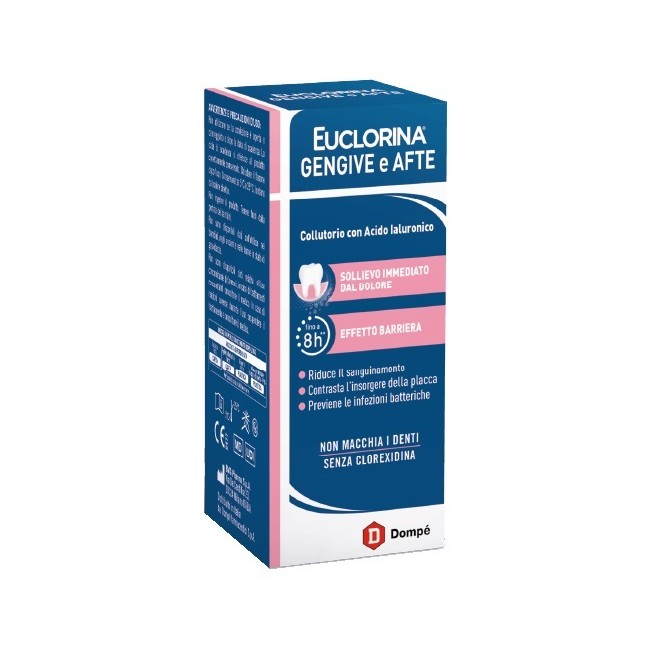 Dompè Euclorina Gengive E Afte Collutorio 200 Ml Dompè Euclorina Gengive E Afte Collutorio 200 Ml