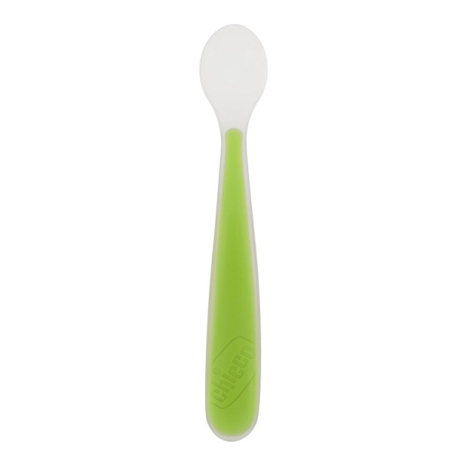Chicco Softly Spoon Cucchiaio Morbido In Silicone Verde 6m+