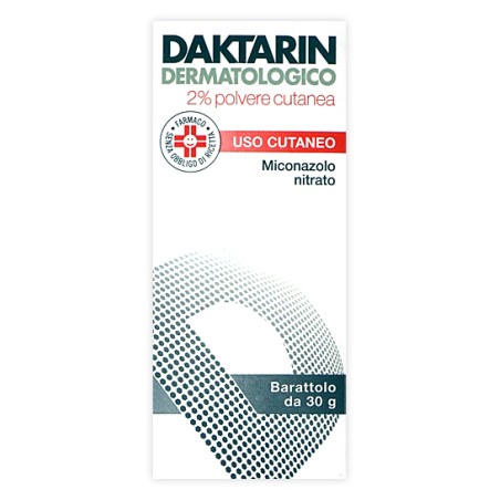 Daktarin Dermatologico 20 mg/g Polvere cutanea antimicotica 30 g Daktarin Dermatologico 20 mg/g Polvere cutanea antimicotica 30 g