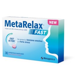 Metagenics Metarelax Fast 30 Compresse Masticabili Gusto Naturale Di Fragola Senza Glutine Senza Lattosio Con Edulcoranti