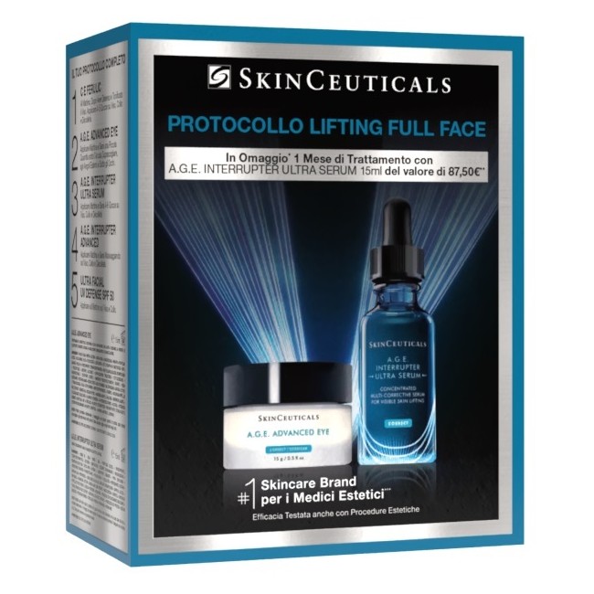 Skinceuticals Skinceutical Protocollo Lifting Full Face 1 Age Advanced Eye 15 Ml + Age Interrupter Ultra Serum 15 Ml