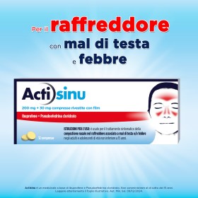 Confezione ActiSinu 12 compresse per sinusite, raffreddore e congestione nasale Confezione ActiSinu 12 compresse per sinusite, raffreddore e congestione nasale