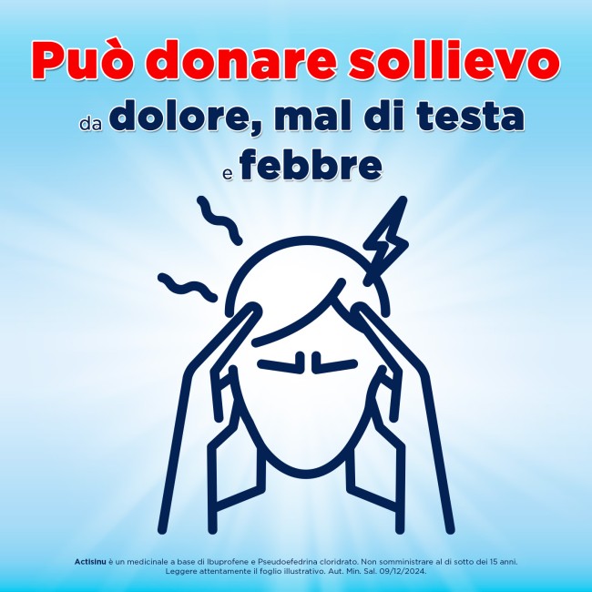 Confezione ActiSinu 12 compresse per sinusite, raffreddore e congestione nasale Confezione ActiSinu 12 compresse per sinusite, raffreddore e congestione nasale