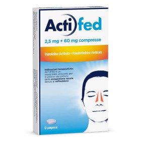 Confezione Actifed 2,5 mg compresse per congestione nasale e raffreddore