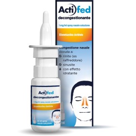 Spray nasale Actifed Decongestionante 0,1% per congestione nasale da raffreddore e sinusite 10 ml