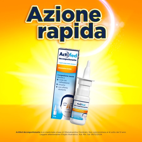 Spray nasale Actifed Decongestionante 0,1% per congestione nasale da raffreddore e sinusite 10 ml