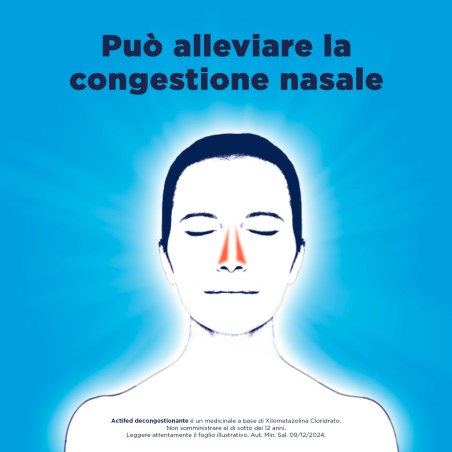 Spray nasale Actifed Decongestionante 0,1% per congestione nasale da raffreddore e sinusite 10 ml
