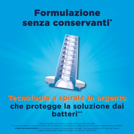 Spray nasale Actifed Decongestionante 0,1% per congestione nasale da raffreddore e sinusite 10 ml