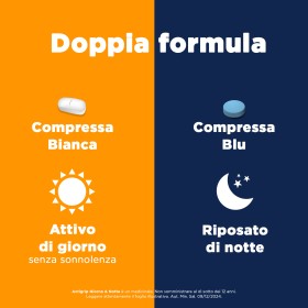 Actigrip Giorno & Notte 12 Compresse Giorno 500mg + 4 Compresse Notte 60mg. Doppia formula: attivo di giorno, riposato di notte