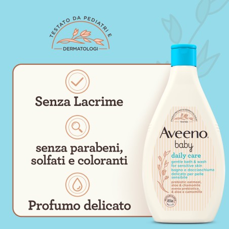 Flacone Aveeno Baby Fluid detergente delicato per pelle sensibile 400 ml