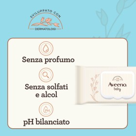 Confezione di salviettine delicate Aveeno Baby 72 pezzi Confezione di salviettine delicate Aveeno Baby 72 pezzi