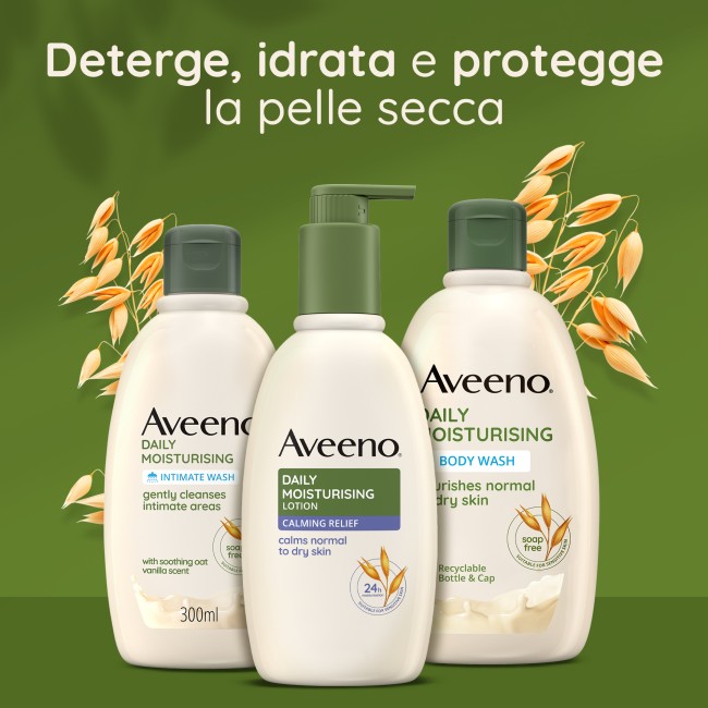 Crema corpo Aveeno Daily Moisturising alla lavanda con dispenser pump 300 ml