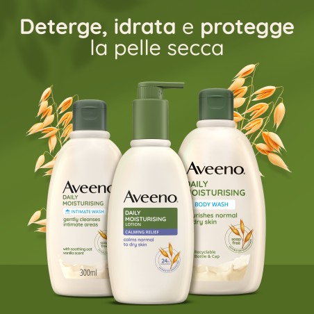 Crema corpo Aveeno Daily Moisturising alla lavanda con dispenser pump 300 ml