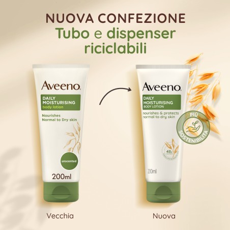 Crema idratante corpo Aveeno per uso quotidiano 200 ml