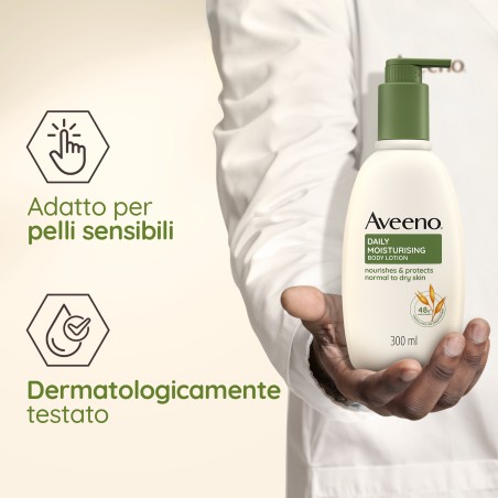 Crema idratante corpo Aveeno per pelle secca e sensibile 300 ml