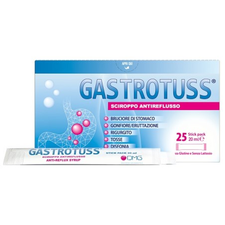 Dmg Italia Gastrotuss Sciroppo Antireflusso 25 Stick Pack Da 20 Ml Dmg Italia Gastrotuss Sciroppo Antireflusso 25 Stick Pack Da 20 Ml
