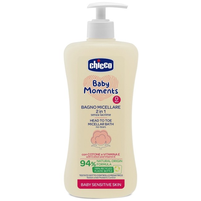 Chicco Baby Moments Bagno Corpo Capelli Micellare 500 Ml Chicco Baby Moments Bagno Corpo Capelli Micellare 500 Ml