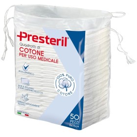 Corman Quadrotti Cotone Idrofilo Presteril 8x7,5 Cm 50 Pezzi