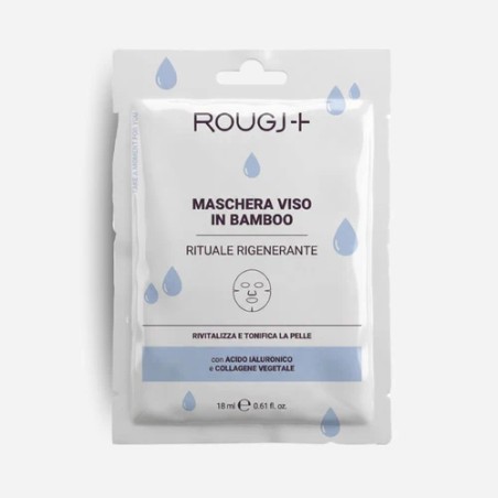 Rougj Maschera Viso Bamboo Rituale Rigenerante 18 ml maschera in tessuto monouso per il viso
