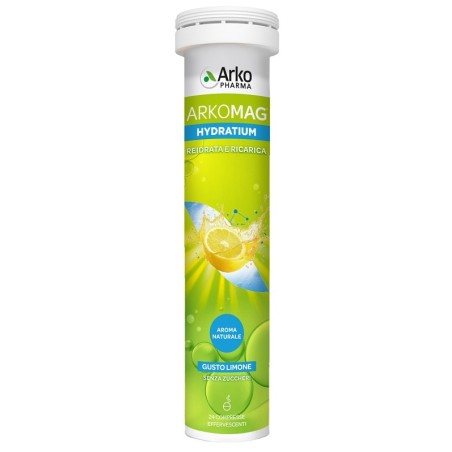 Arkopharma Arkomag Hydratium Reidrata E Ricarica Limone 24 Compresse Effervescenti Senza Zuccheri Con Edulcorante