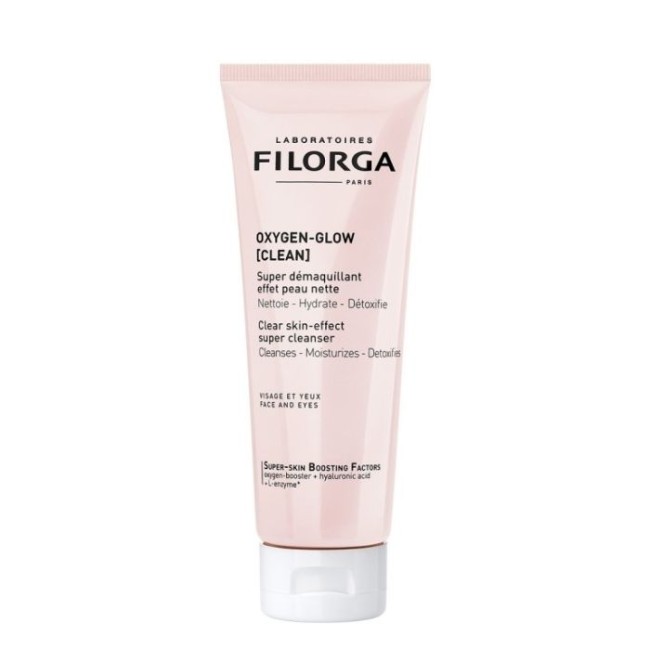 Filorga Oxygen-Glow Clean 125 ml, gel detergente viso e struccante per rimuovere impurità e trucco donando luminosità alla pelle