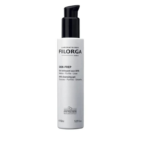 Filorga Skin Prep Gel Detergente Viso Purificante AHA 150 ml, detergente viso per pulire la pelle e rimuovere impurità
