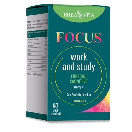 Erba Vita Focus Work And Study 15 Stick Orosolubili Da 3 G Erba Vita Focus Work And Study 15 Stick Orosolubili Da 3 G