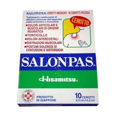 Hisamitsu Pharmaceutical Salonpas 36,06 Mg/32,73mg/7,11mg Cerotti Medicati 10 Cerotti Metile Salicilato/levomentolo/dl-canfora Hisamitsu Pharmaceutical Salonpas 36,06 Mg/32,73mg/7,11mg Cerotti Medicati 10 Cerotti Metile Salicilato/levomentolo/dl-canfora