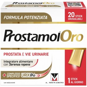 Menarini Prostamol Oro 20 Stick Orosolubili Da 1,6 G Gusto Frutti Rossi Con Edulcoranti Senza Zuccheri Senza Glutine Naturalment