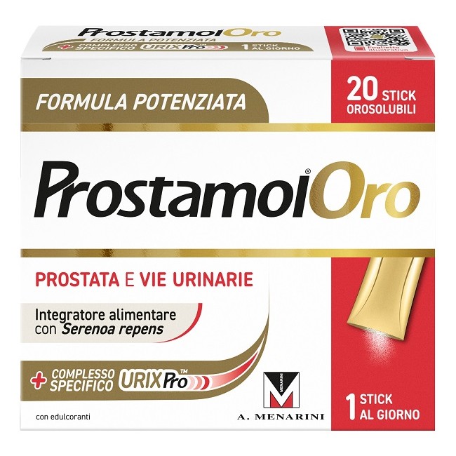 Menarini Prostamol Oro 20 Stick Orosolubili Da 1,6 G Gusto Frutti Rossi Con Edulcoranti Senza Zuccheri Senza Glutine Naturalment Menarini Prostamol Oro 20 Stick Orosolubili Da 1,6 G Gusto Frutti Rossi Con Edulcoranti Senza Zuccheri Senza Glutine Naturalment