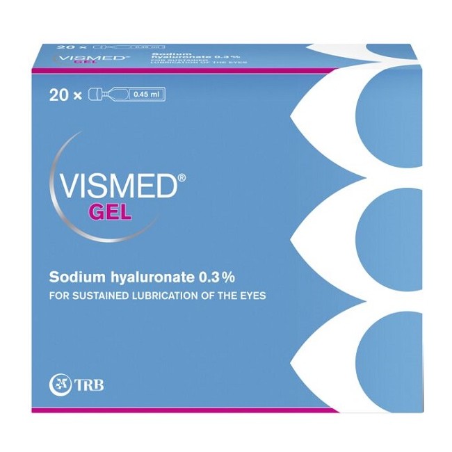 Trb Chemedica Collirio Lubrificante Vismed Gel Acido Ialuronico 0,3% 20 Fialette X 0,45 Ml Trb Chemedica Collirio Lubrificante Vismed Gel Acido Ialuronico 0,3% 20 Fialette X 0,45 Ml