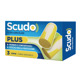 Earplug Scudo Plus tappi auricolari antirumore in schiuma morbida confezione 3 coppie 6 pezzi