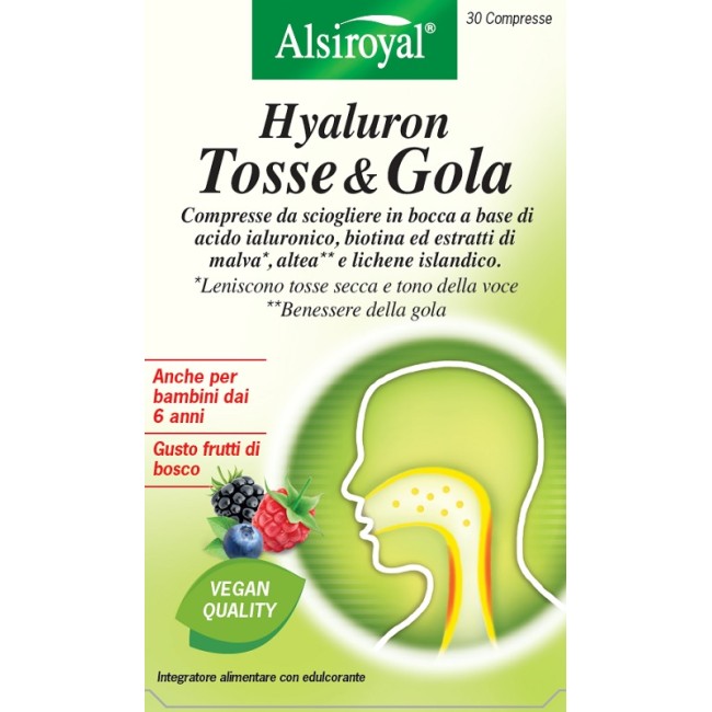 Dott. C. Cagnola Hyaluron Tosse&gola 30 Compresse Dott. C. Cagnola Hyaluron Tosse&gola 30 Compresse