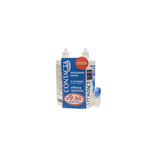 Fidia Farmaceutici Contacta Soluzione 2 Flaconi Da 360 Ml + Portalenti In Omaggio Fidia Farmaceutici Contacta Soluzione 2 Flaconi Da 360 Ml + Portalenti In Omaggio